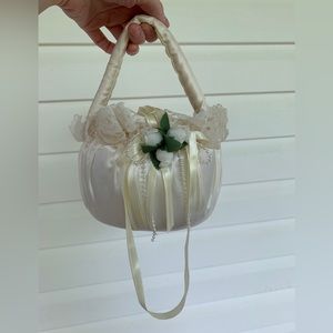 Vintage Flower Girl Basket